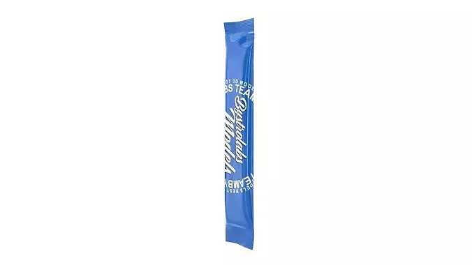 Cosmetic Sachet with Tear Notch Low-poly 3D model 4
