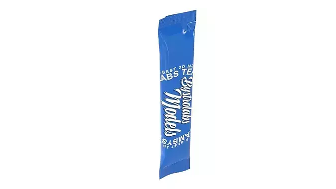 Cosmetic Sachet with Tear Notch Low-poly 3D model 5