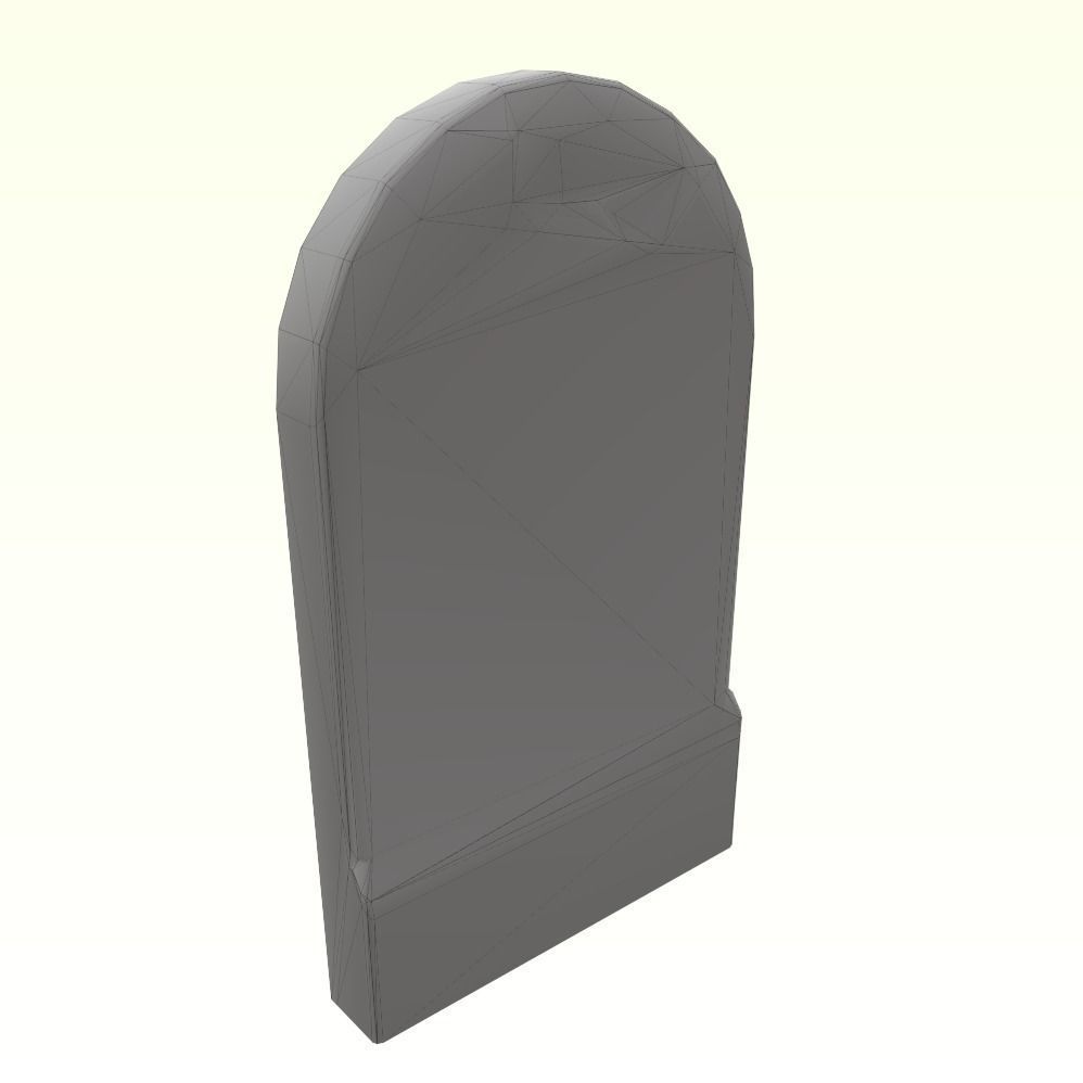 Broken tomb Low-poly 3D model_5