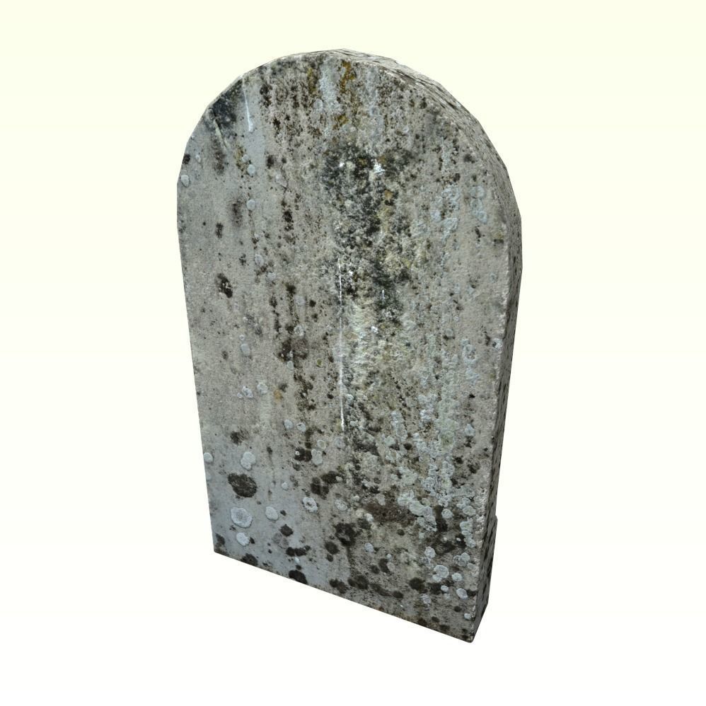 Broken tomb Low-poly 3D model_3