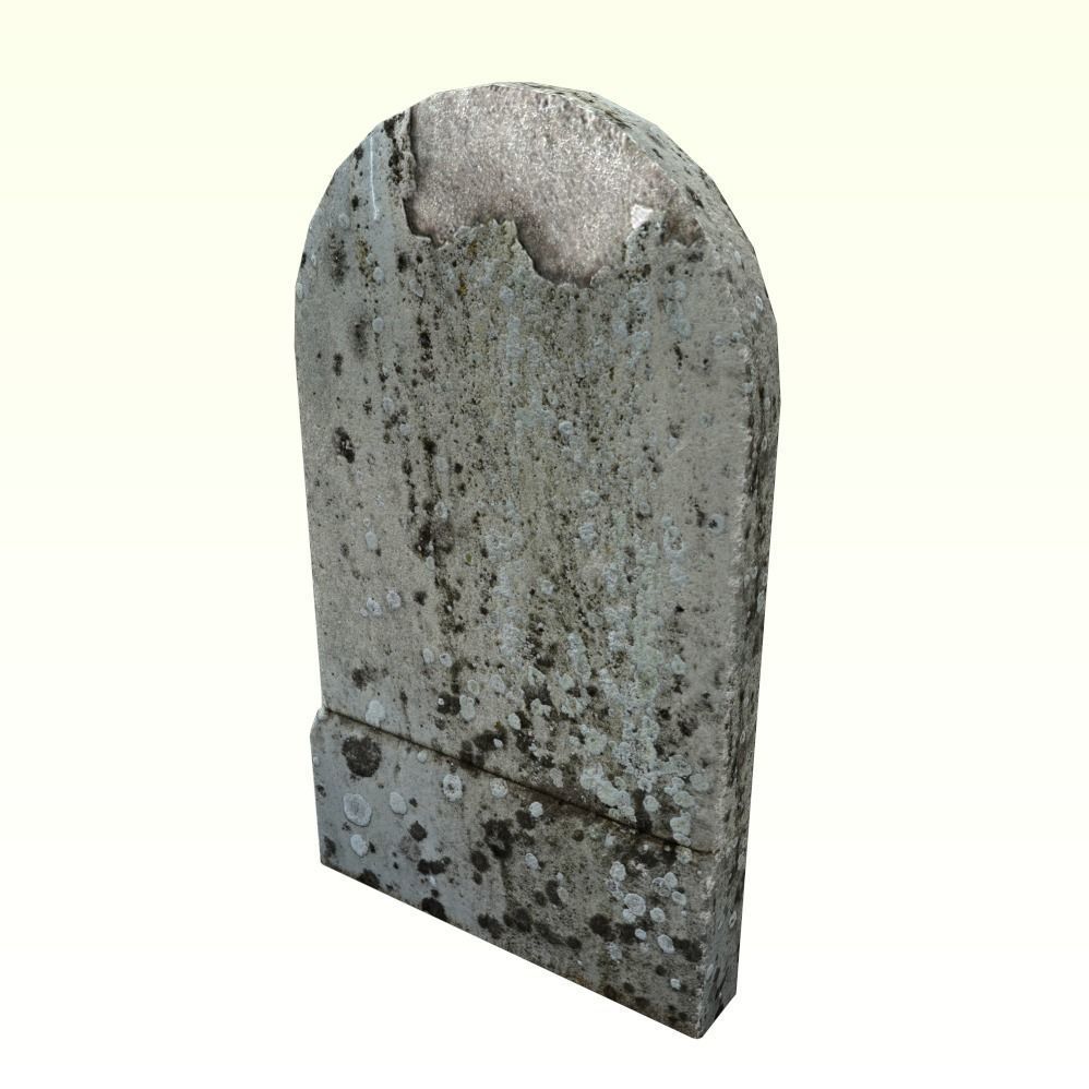 Broken tomb Low-poly 3D model_1