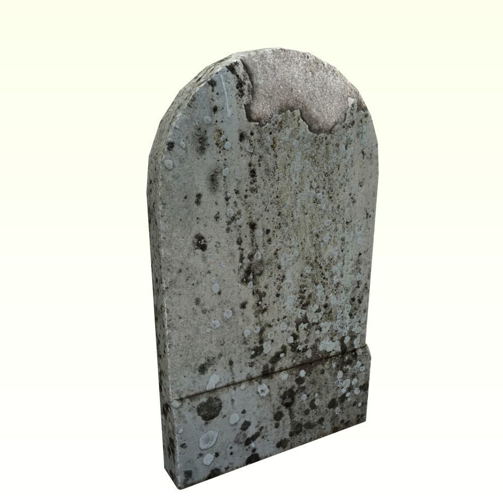 Broken tomb Low-poly 3D model_0