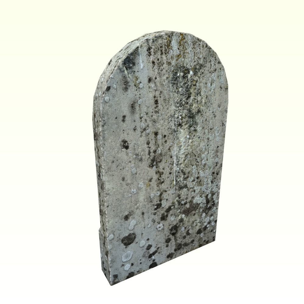 Broken tomb Low-poly 3D model_2