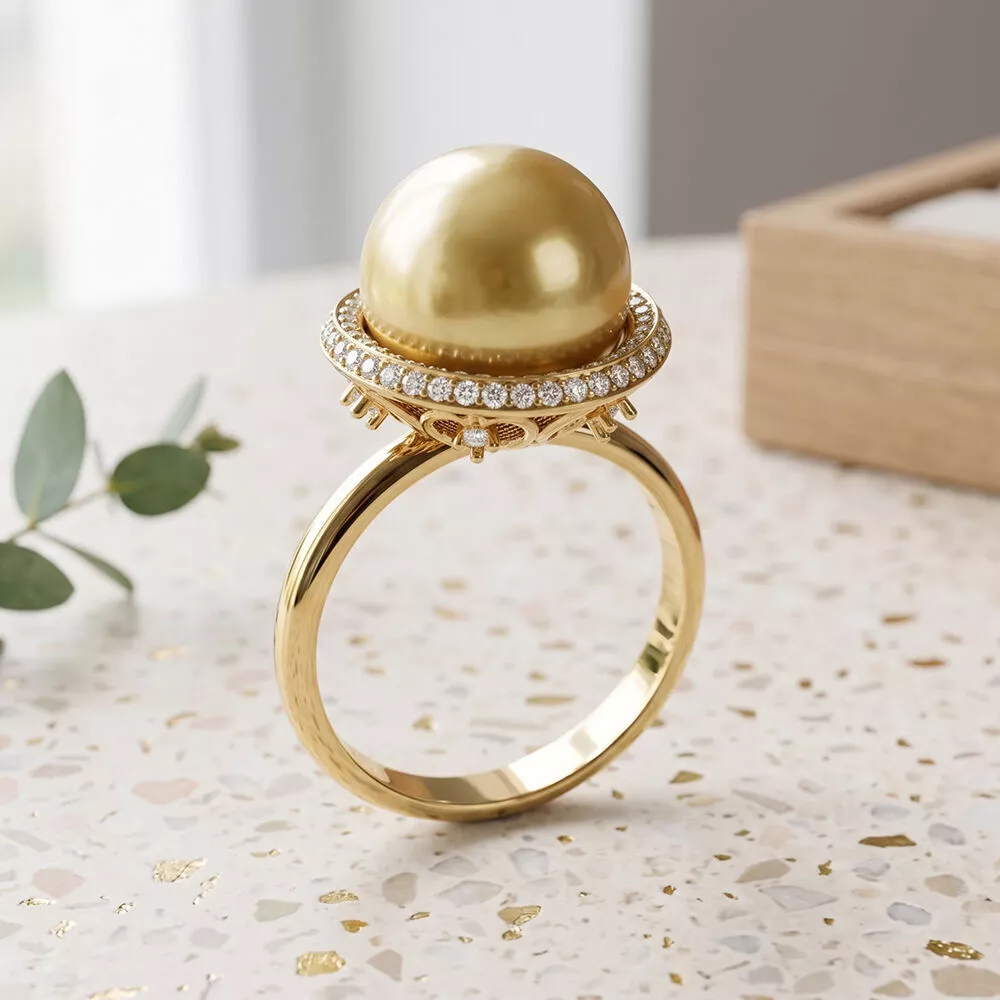 Pearl ring 3D print model