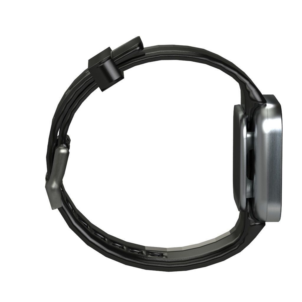 Sony Smart Watch Black Low-poly 3D model_3