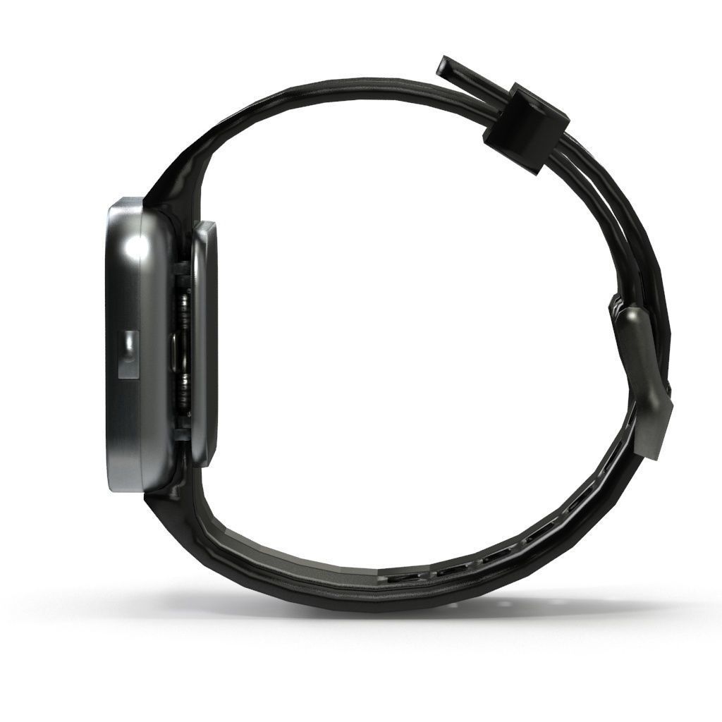 Sony Smart Watch Black Low-poly 3D model_1