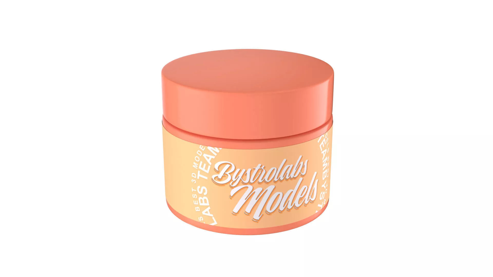 Cream Jar Packaging Cosmetic Mockup Free low-poly 3D model