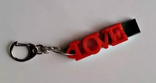 LOVE shaped usb flash drive case Free 3D print model