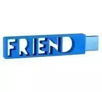 FRIEND - Personalised USB case Free 3D print model