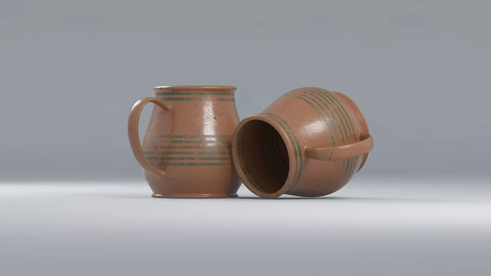 Antique Pottery Ceramic Clay Pot PBR Game Ready 3D model