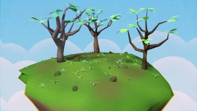 LandscapePack 01 Low-poly 3D model