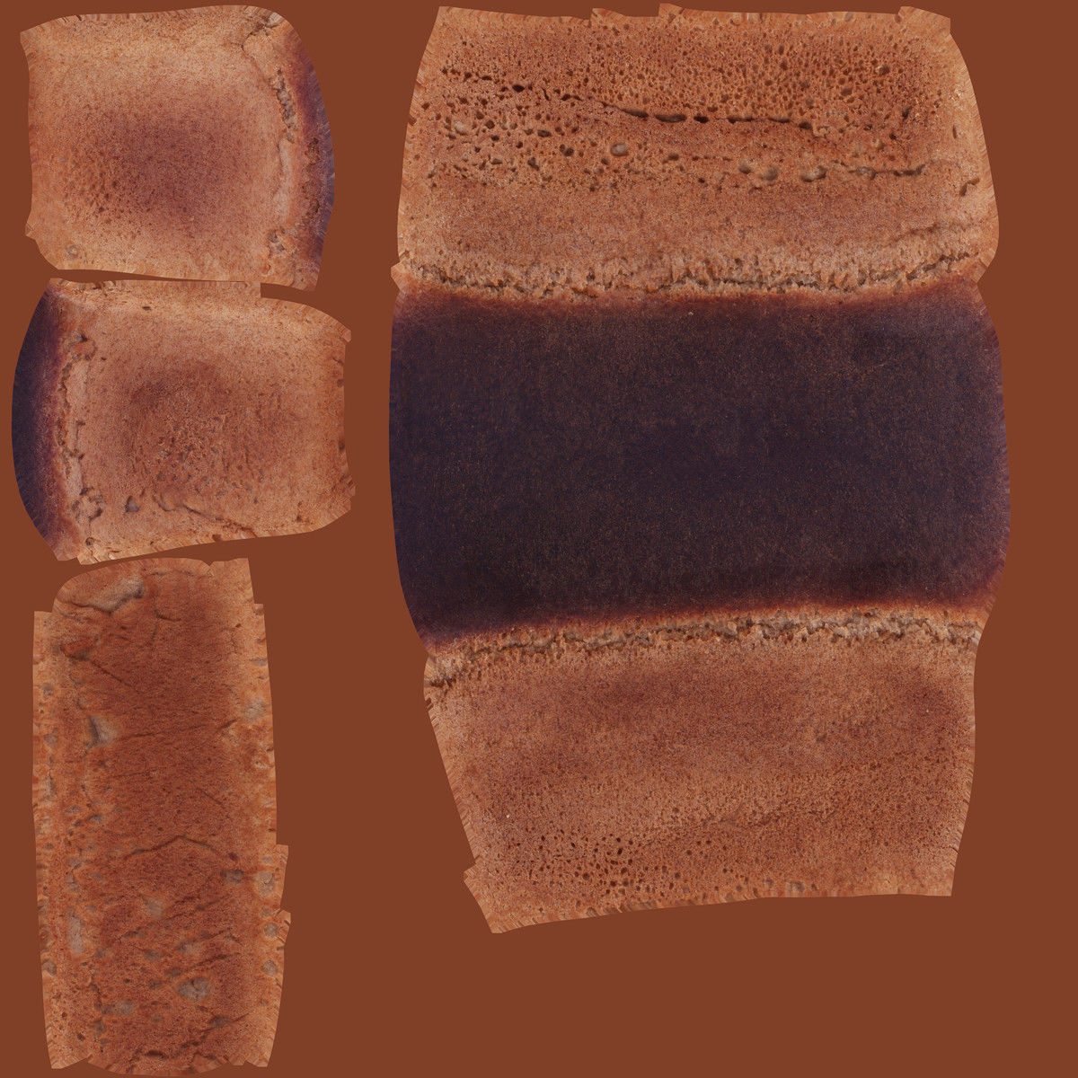 Soviet Brick Bread Low-poly 3D model_9