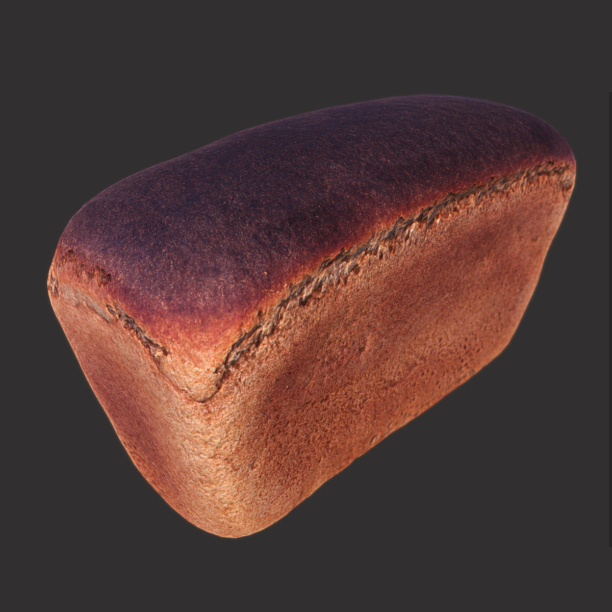 Soviet Brick Bread Low-poly 3D model_2