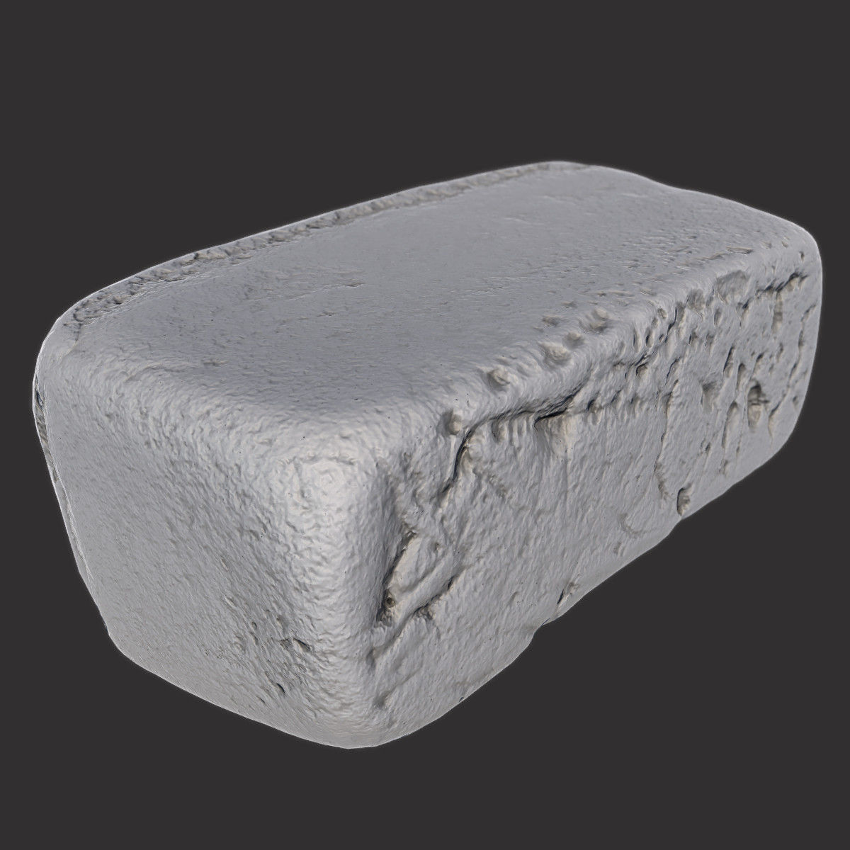 Soviet Brick Bread Low-poly 3D model_5