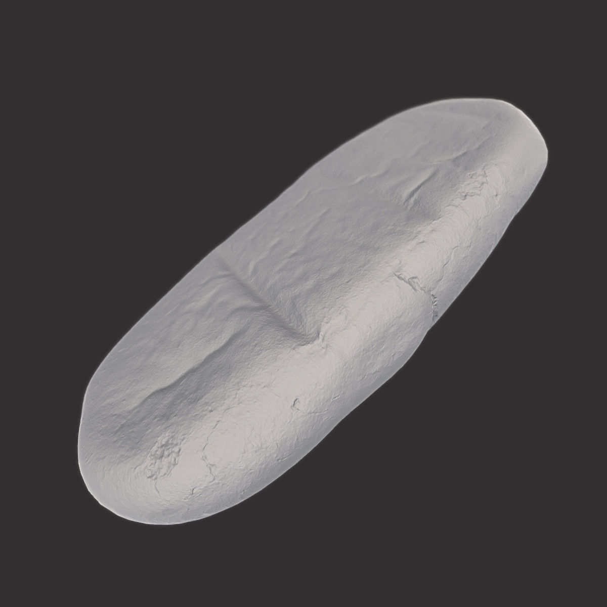 White Loaf of Bread Low-poly 3D model_5