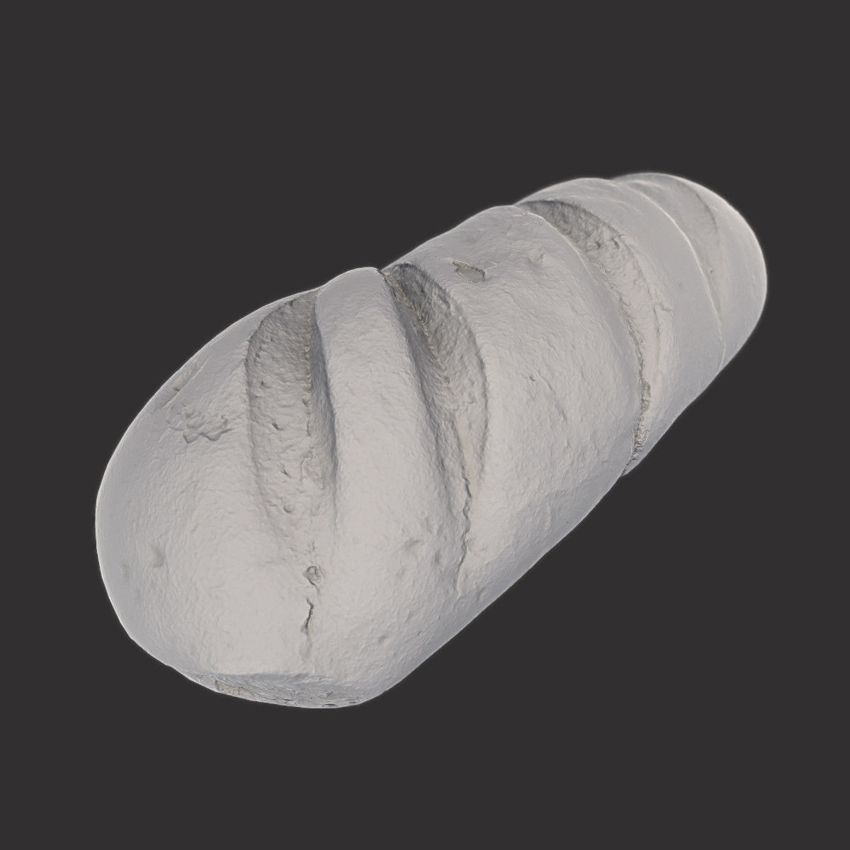 White Loaf of Bread Low-poly 3D model_3