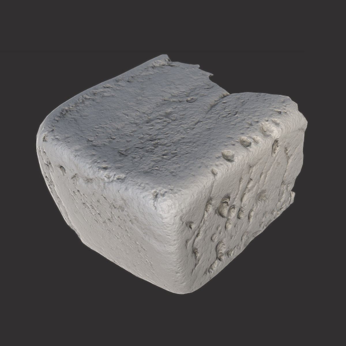Soviet Brick Bread Cut Low-poly 3D model_1