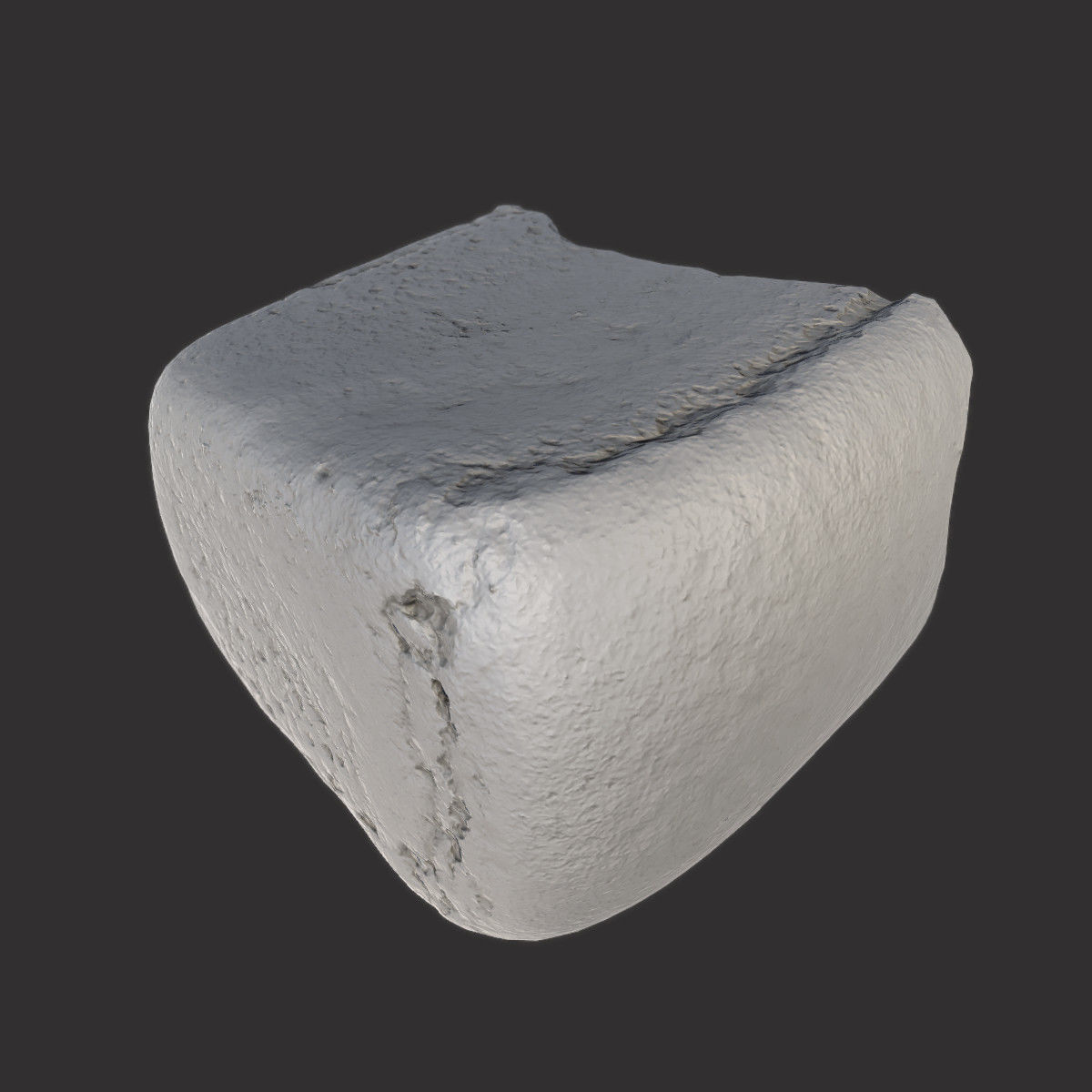 Soviet Brick Bread Cut Low-poly 3D model_3