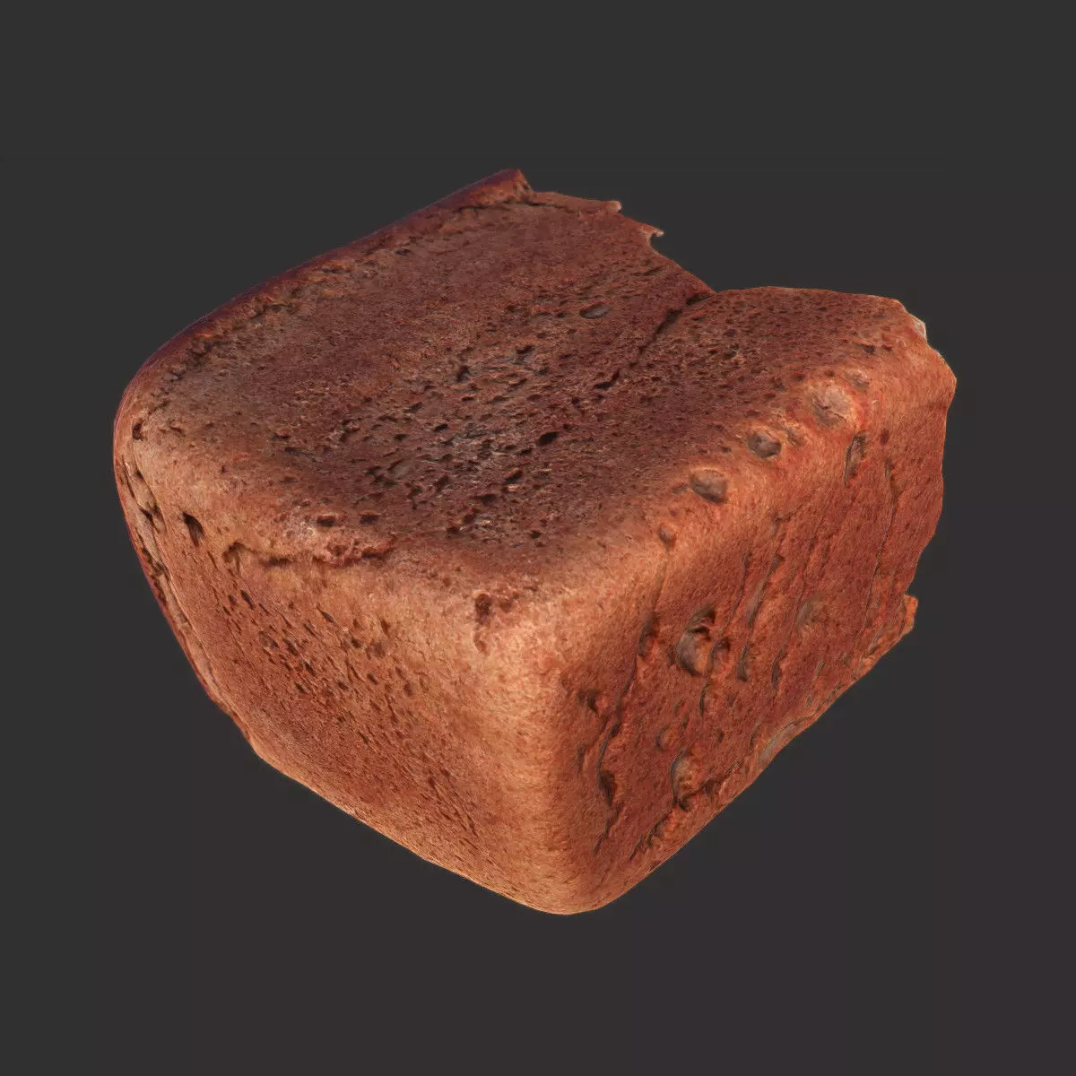 Soviet Brick Bread Cut Low-poly 3D model_0