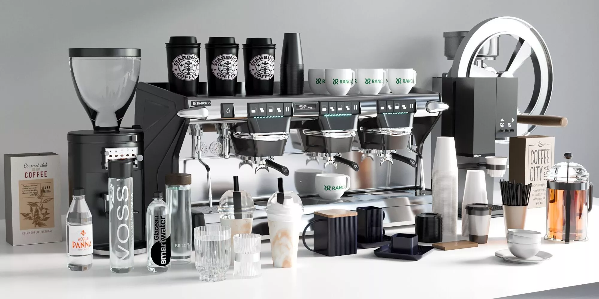 Coffee Shop Equipment Set NO1 A 3D model