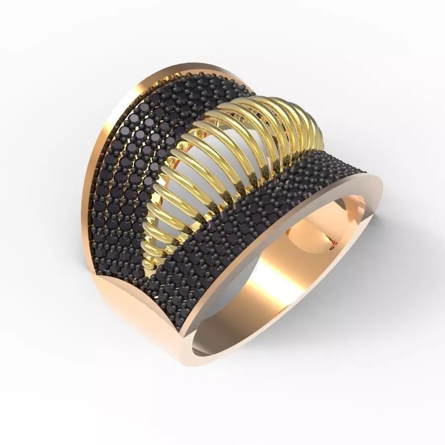 FANCY WOMAN RING 3D print model_0