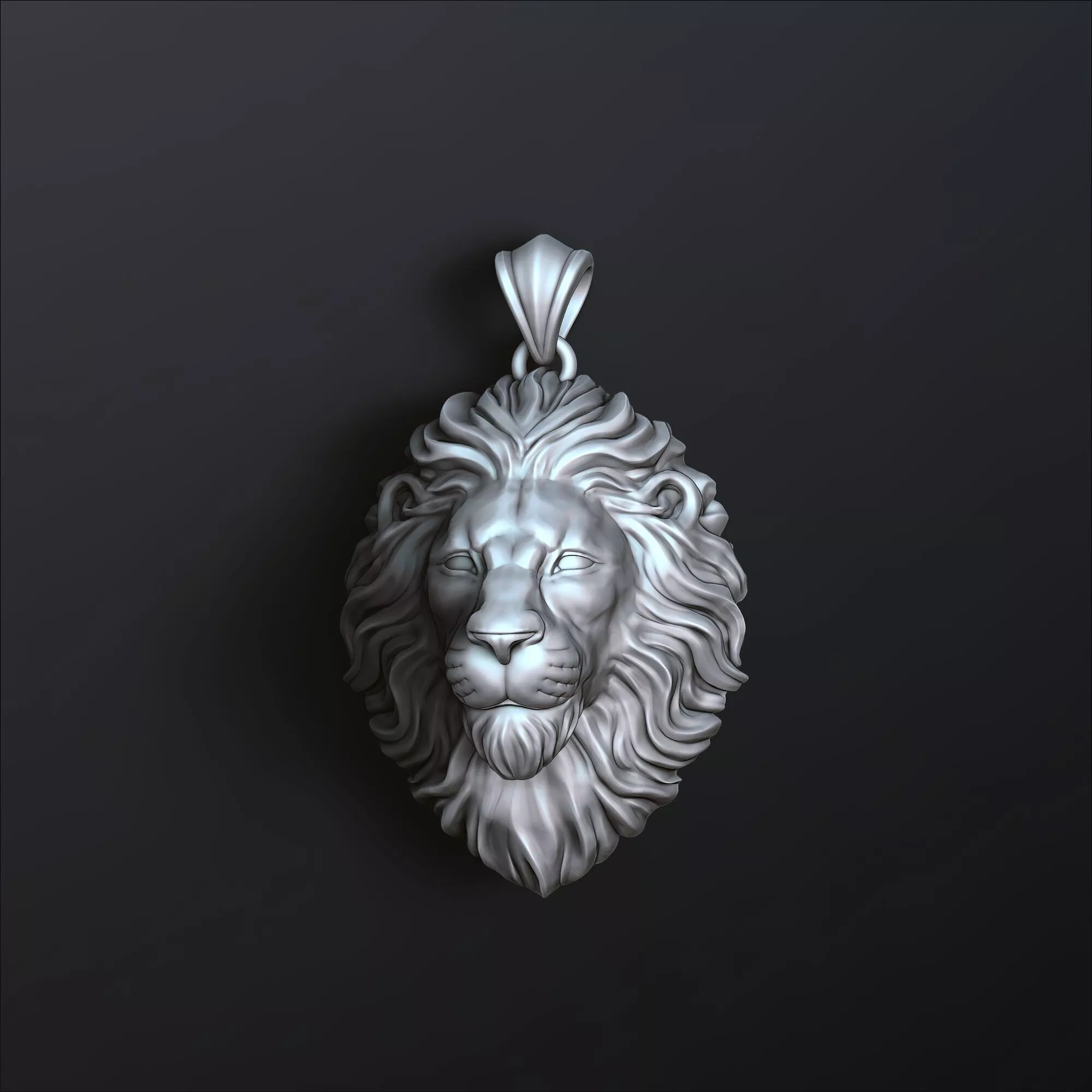 Classic Lion Pendant 3D print model