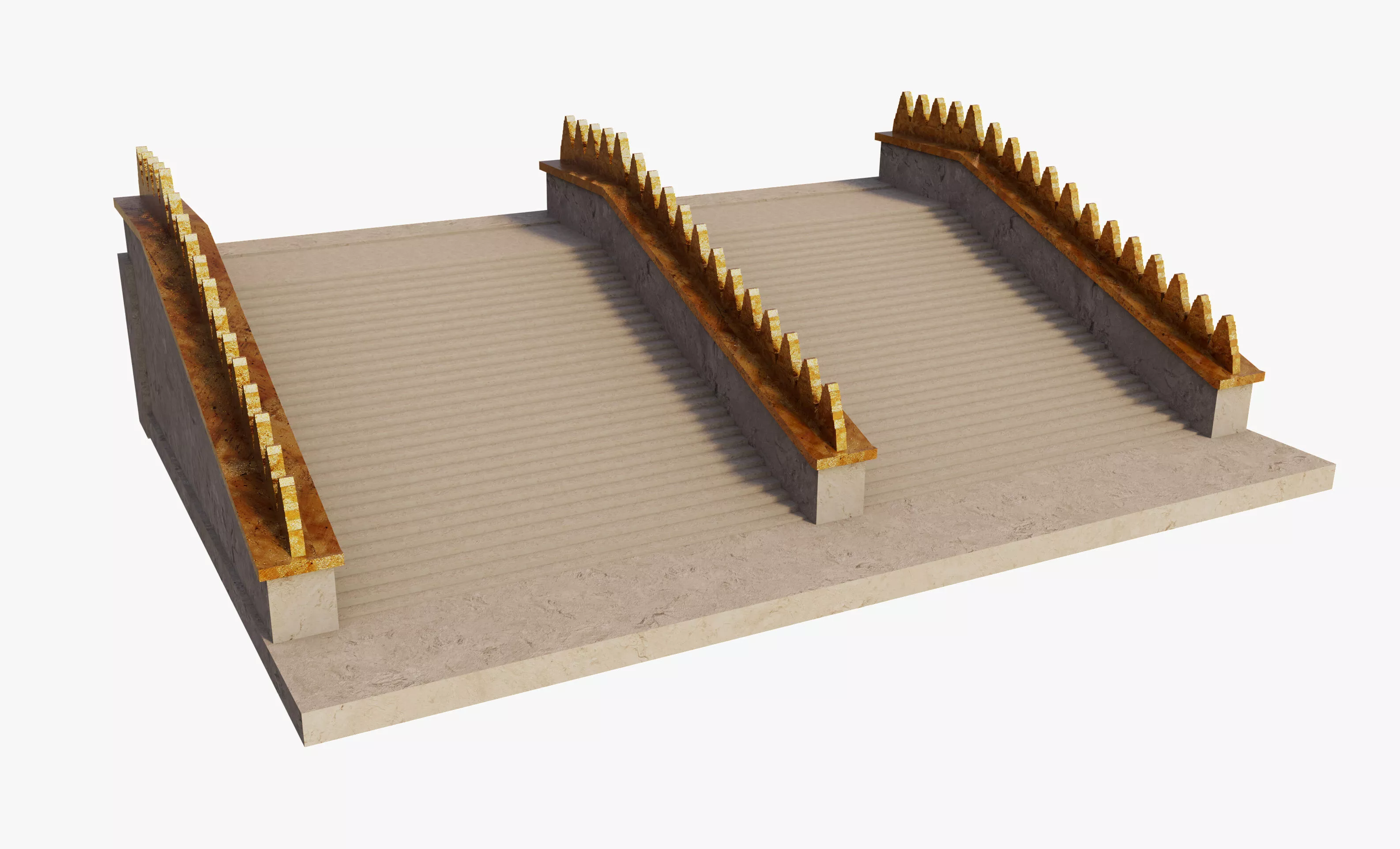 Ancient Syria Stairs Free 3D model