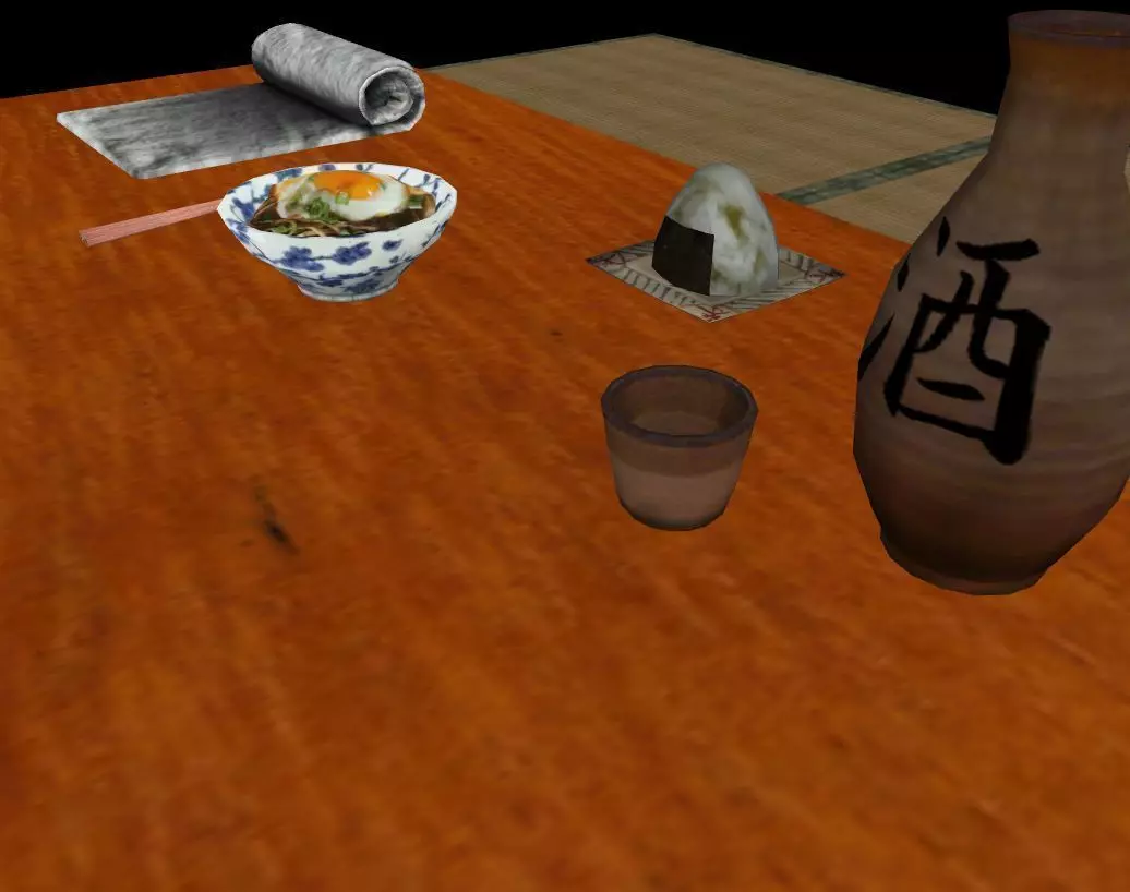 Asian table  Low-poly 3D model_0