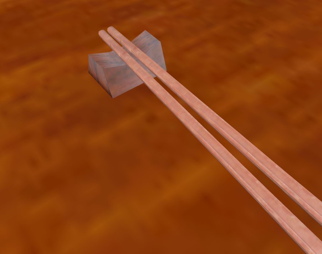 Asian table  Low-poly 3D model_3