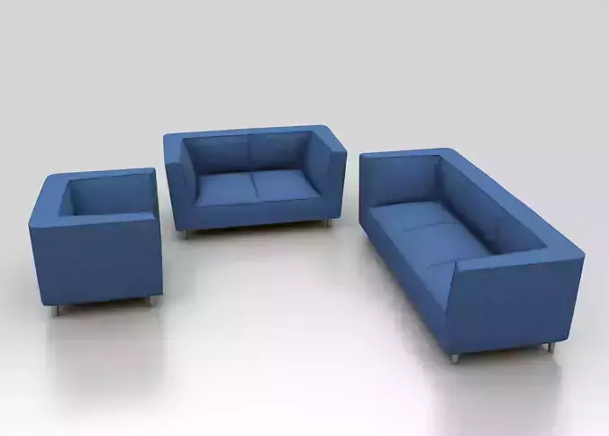 Sofa Set One Two and Three Seater 3D model