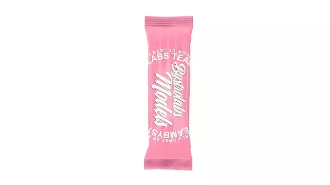 Stick Sachet Low-poly 3D model
