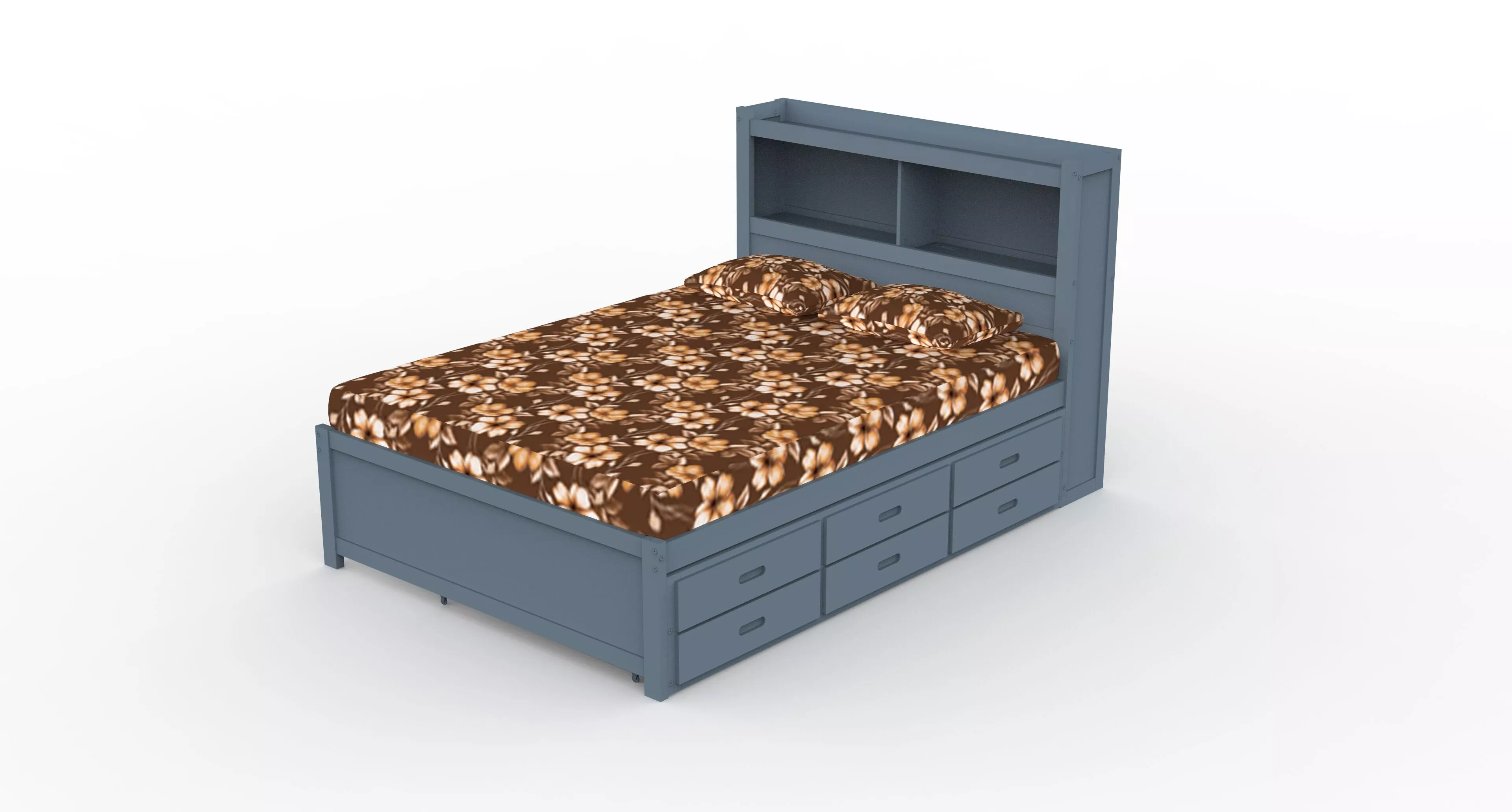 king bed Low-poly 3D model