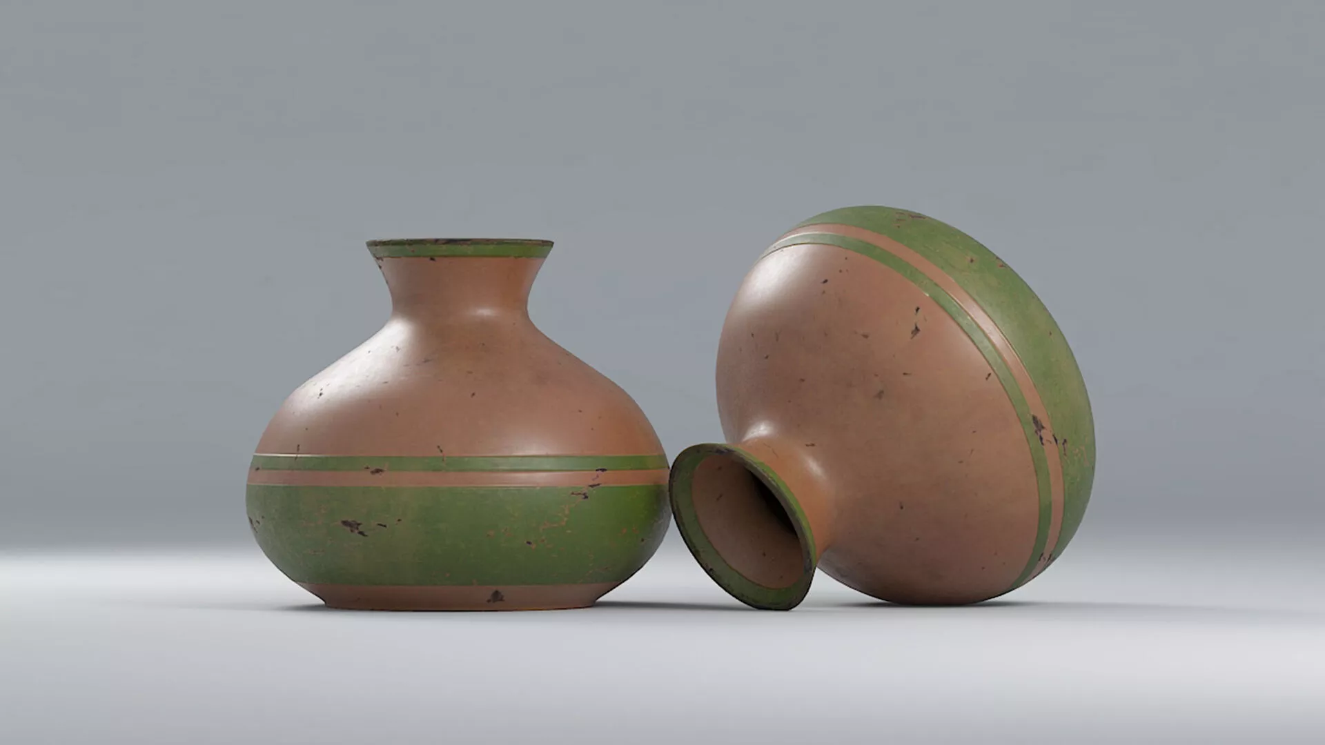 Antique Pottery Ceramic Clay Pot PBR Game Ready 3D model