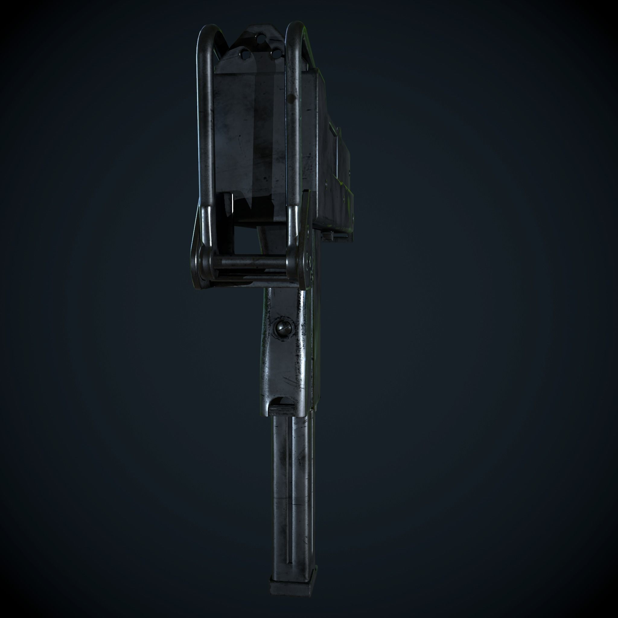 Mac 10 Low-poly 3D model_4