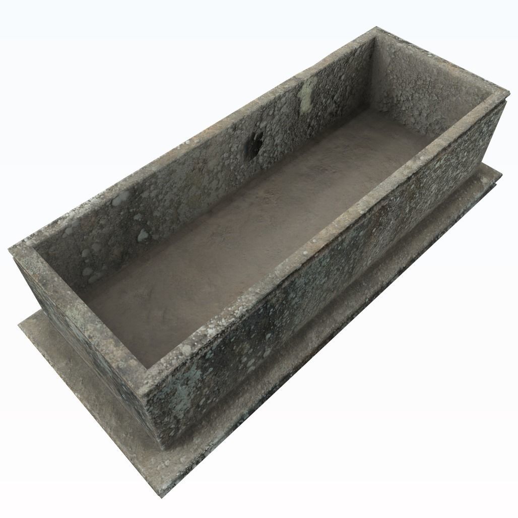 Old tomb Low-poly 3D model_3