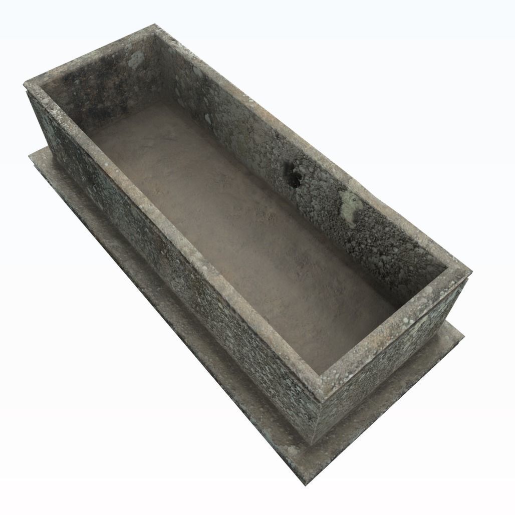 Old tomb Low-poly 3D model_2
