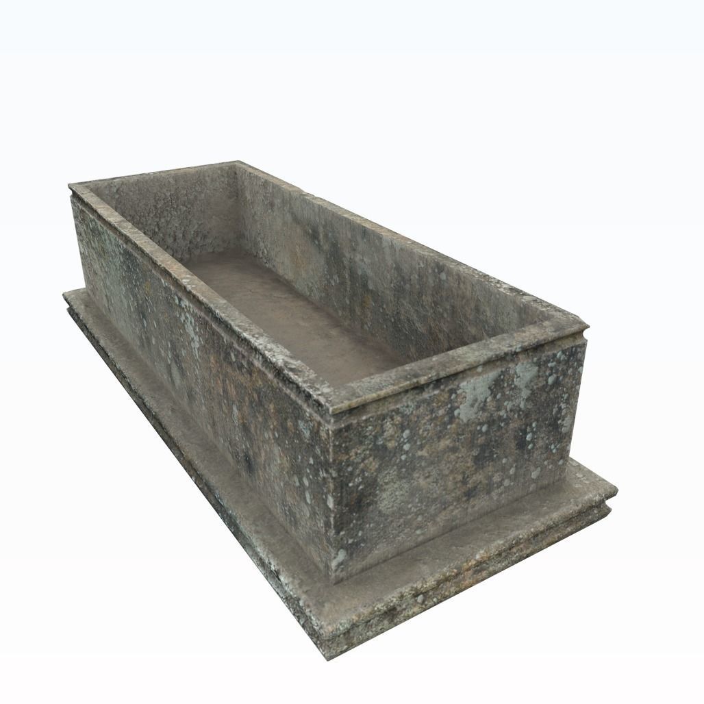 Old tomb Low-poly 3D model_1