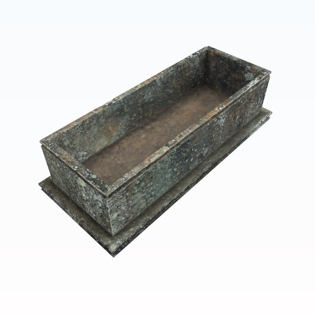 Old tomb Low-poly 3D model_9