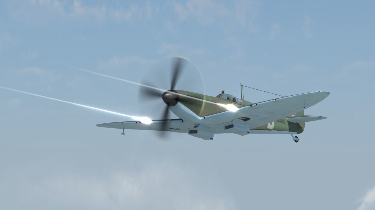 Spitfire wwii fighter plane 3D model_6