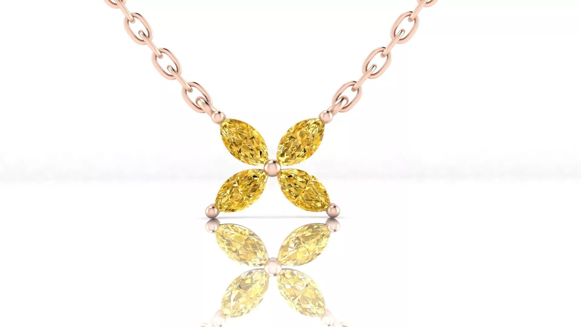 four marquise jewelry pendant 3D print model