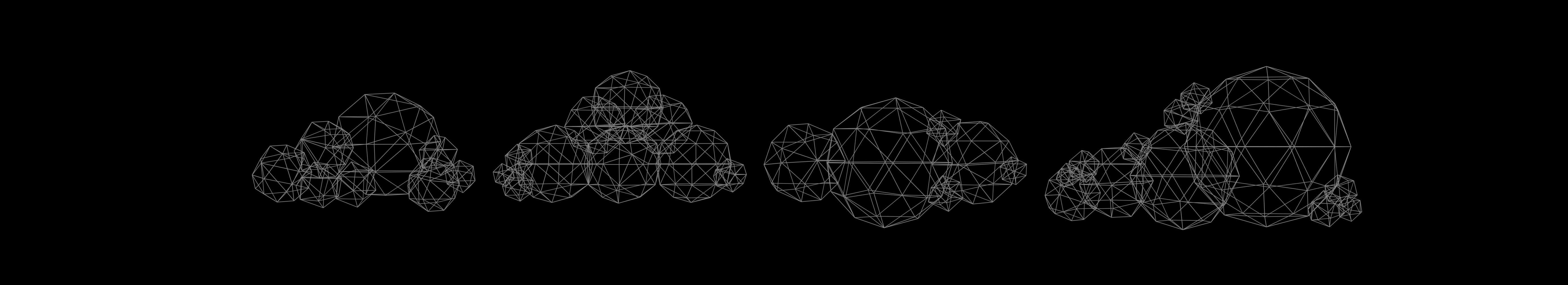 12 VR and Low Poly Clouds Low-poly 3D model_1