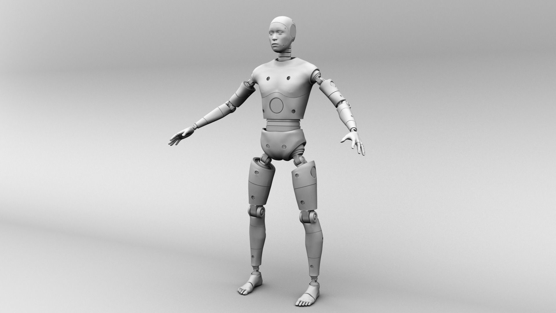 Crash Test Dummy Robot  Android 3D model_6