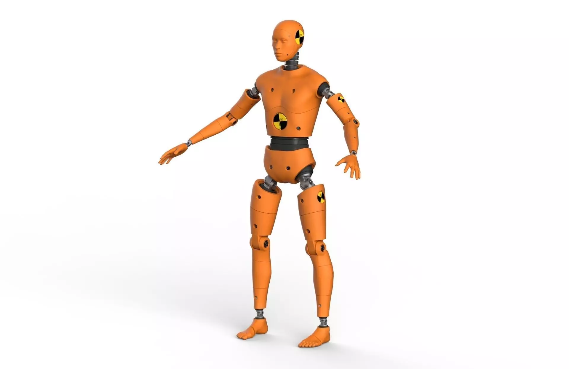 Crash Test Dummy Robot  Android 3D model_0