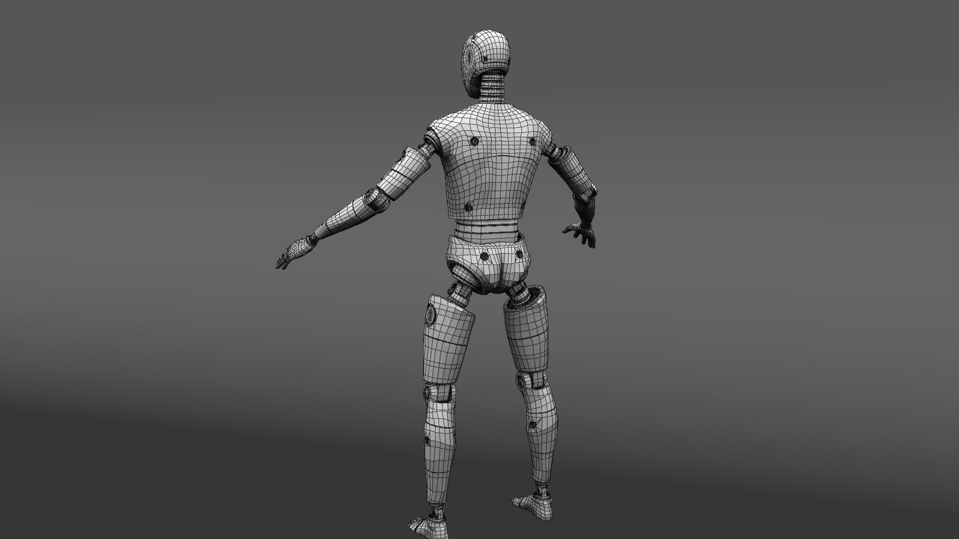 Crash Test Dummy Robot  Android 3D model_4