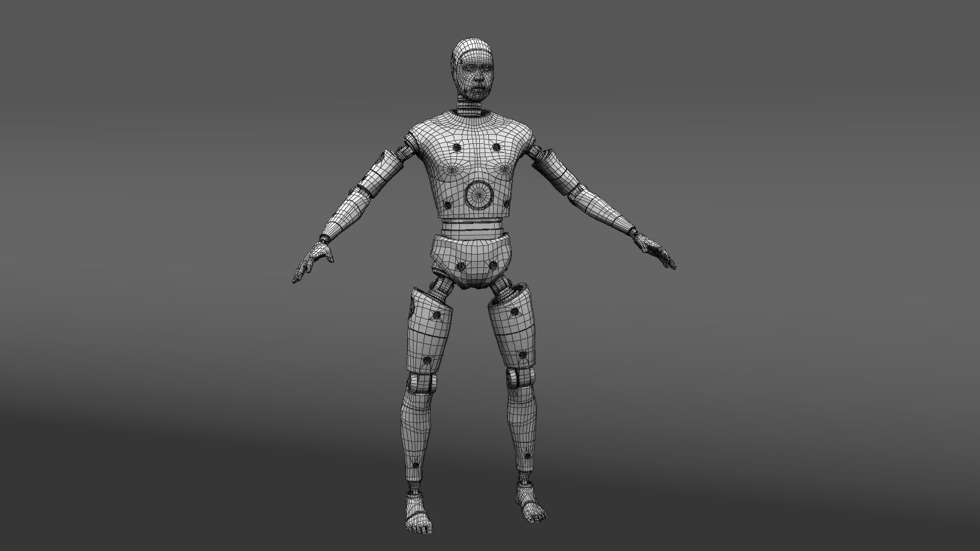 Crash Test Dummy Robot  Android 3D model_3