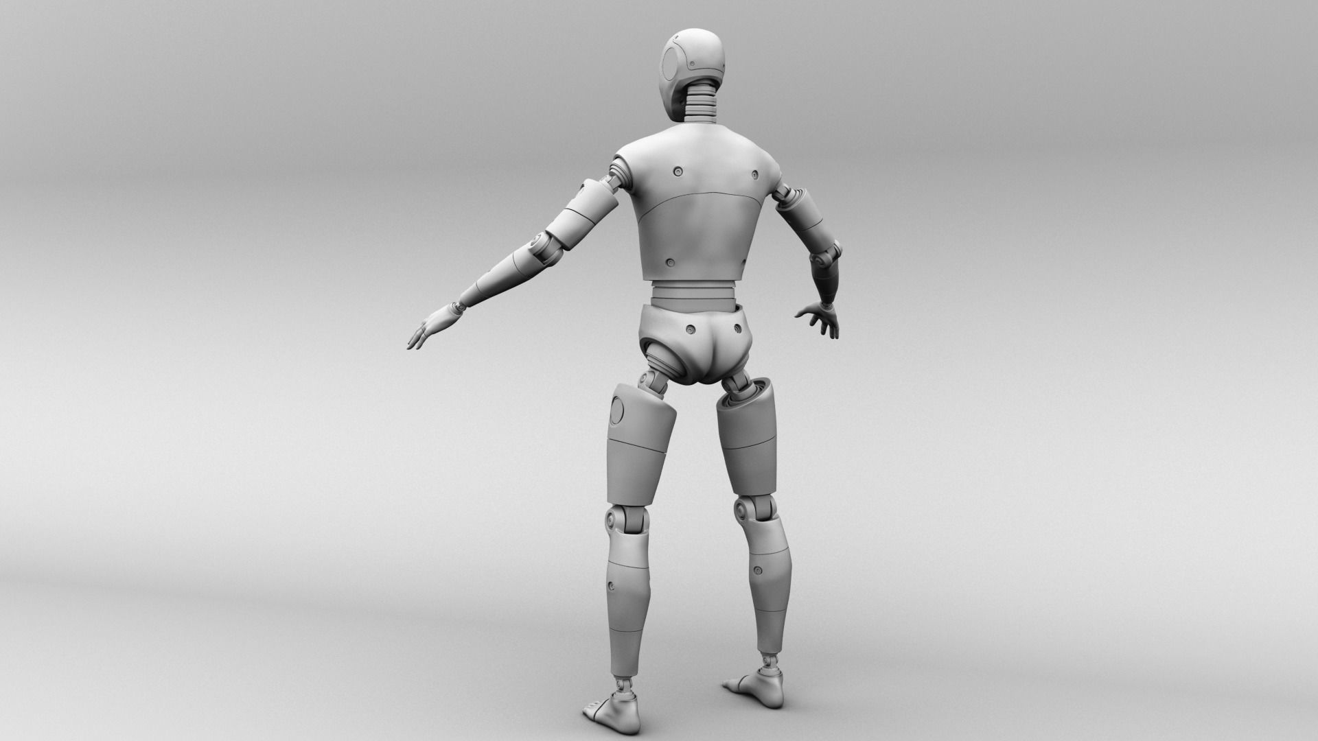 Crash Test Dummy Robot  Android 3D model_5
