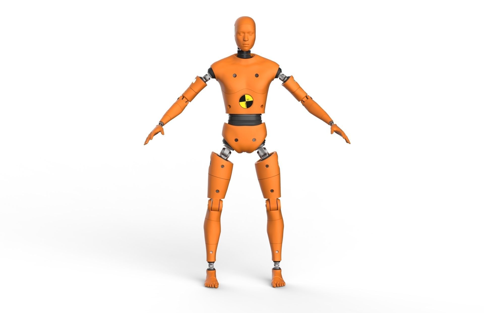 Crash Test Dummy Robot  Android 3D model_7