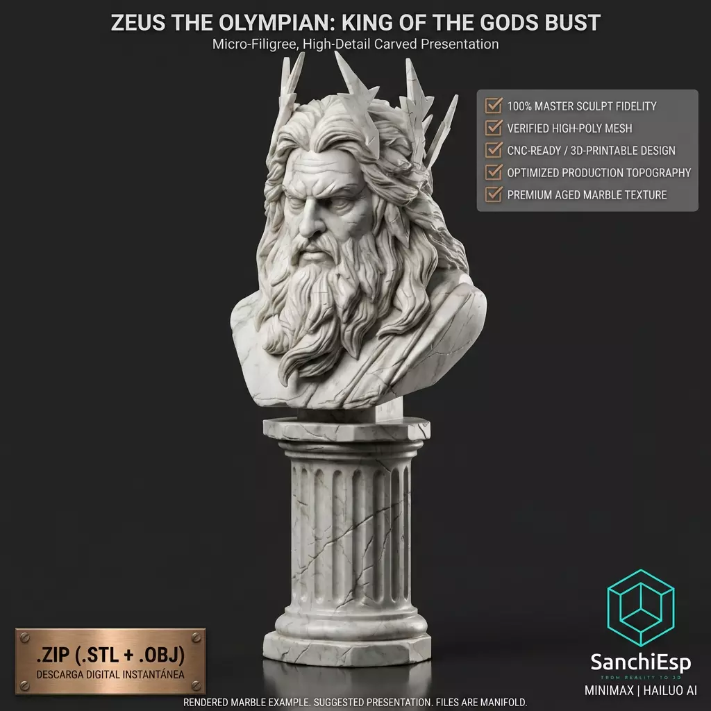 Zeus the Olympian King 3D print model