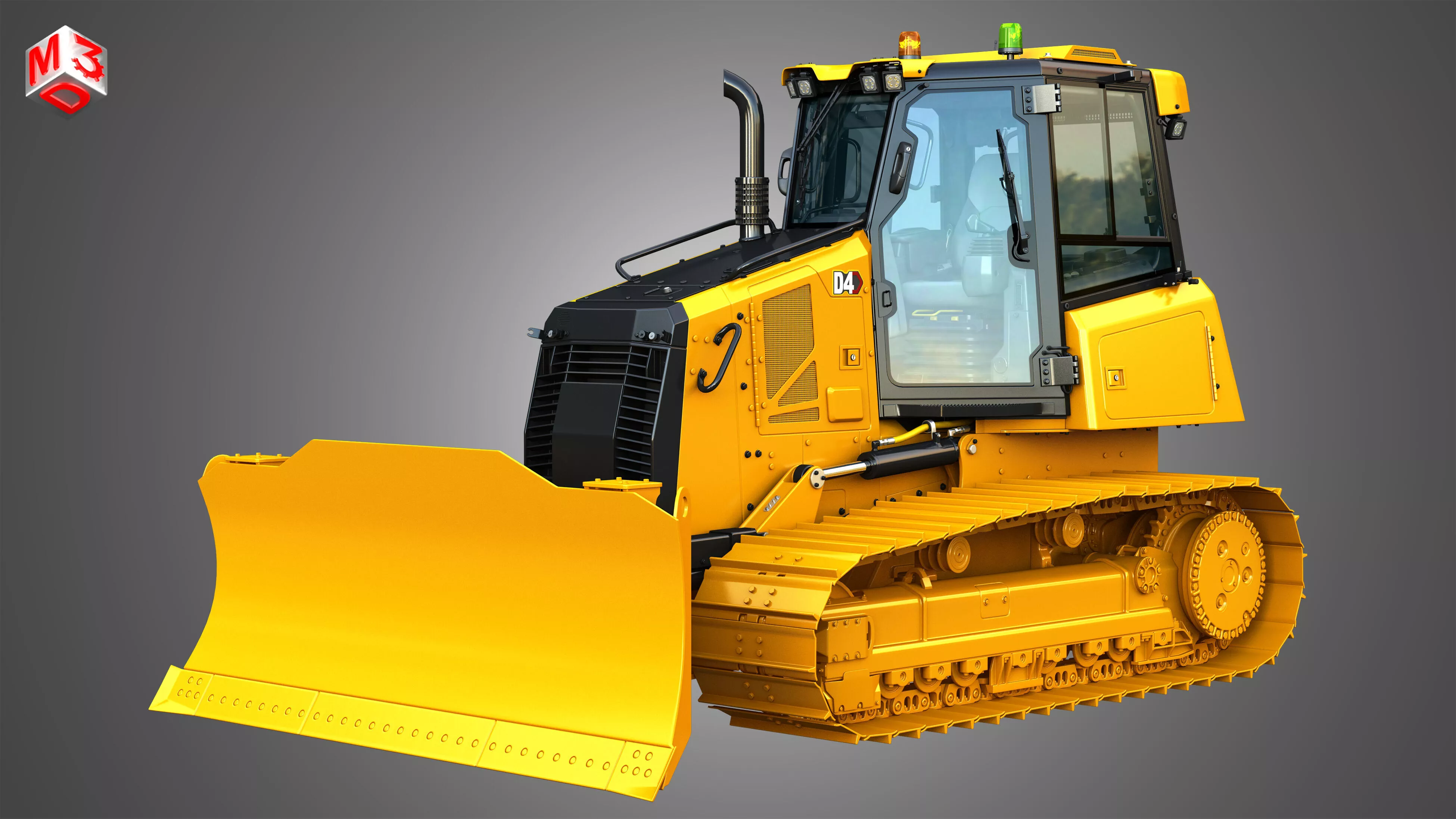 D4 Tier-4 Crawler Dozer 3D model