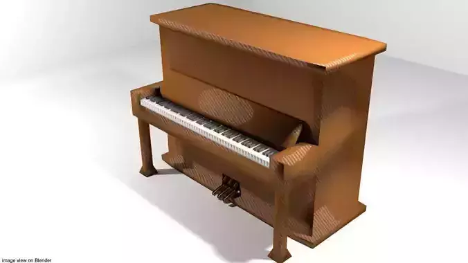 Piano - Upright 3D model